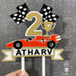 Personalized / Customized Car Theme Cake Topper with Name