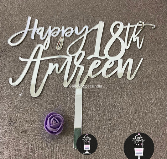 Personalized / Customized Happy Birthday Cake Topper with Age