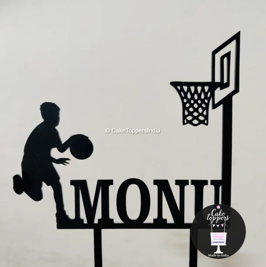 Personalized / Customized Basketball Cake Topper with Name