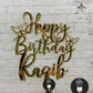 Personalized / Customized Happy Birthday Cake Topper with Name