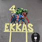 Personalized / Customized Avengers Cake Topper with Name