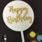 Beautiful Round Happy Birthday Cake Topper - HBDRCT001