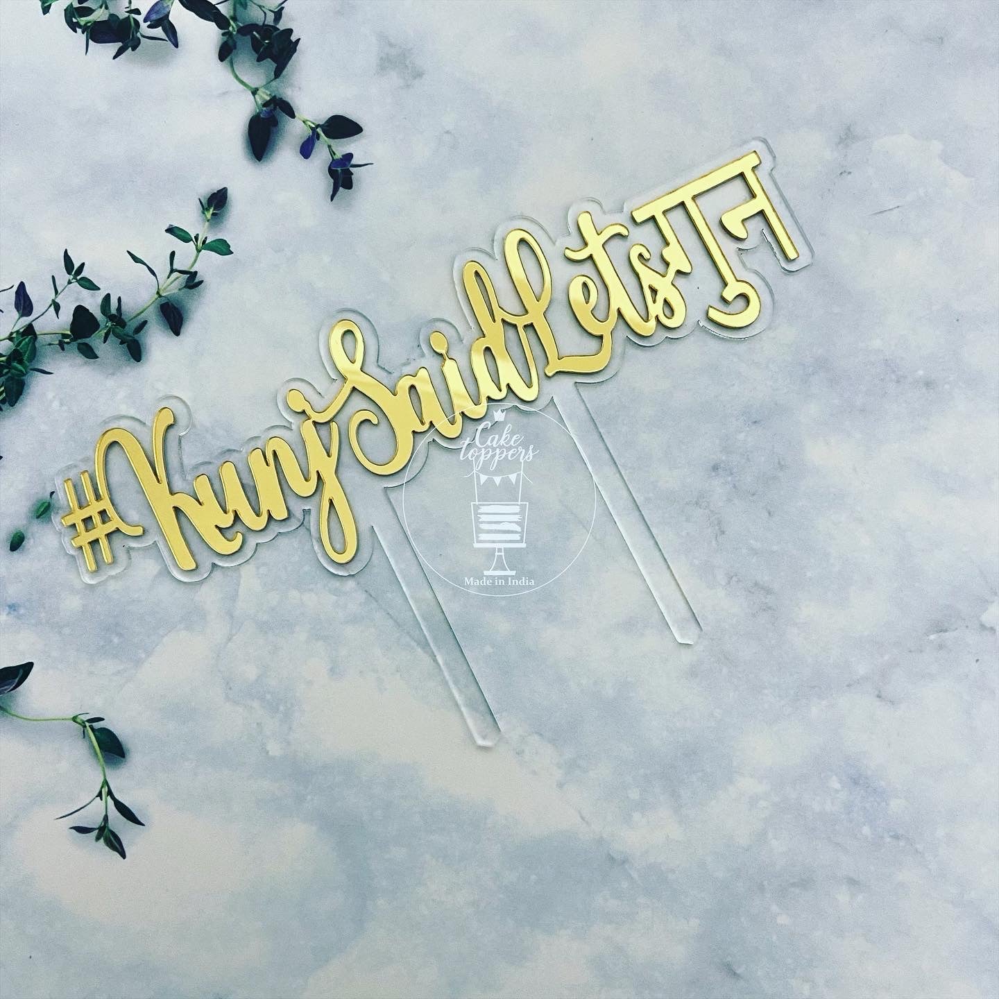 Customized Hashtag Cake Topper for Wedding / Engagement Cake PCCT043