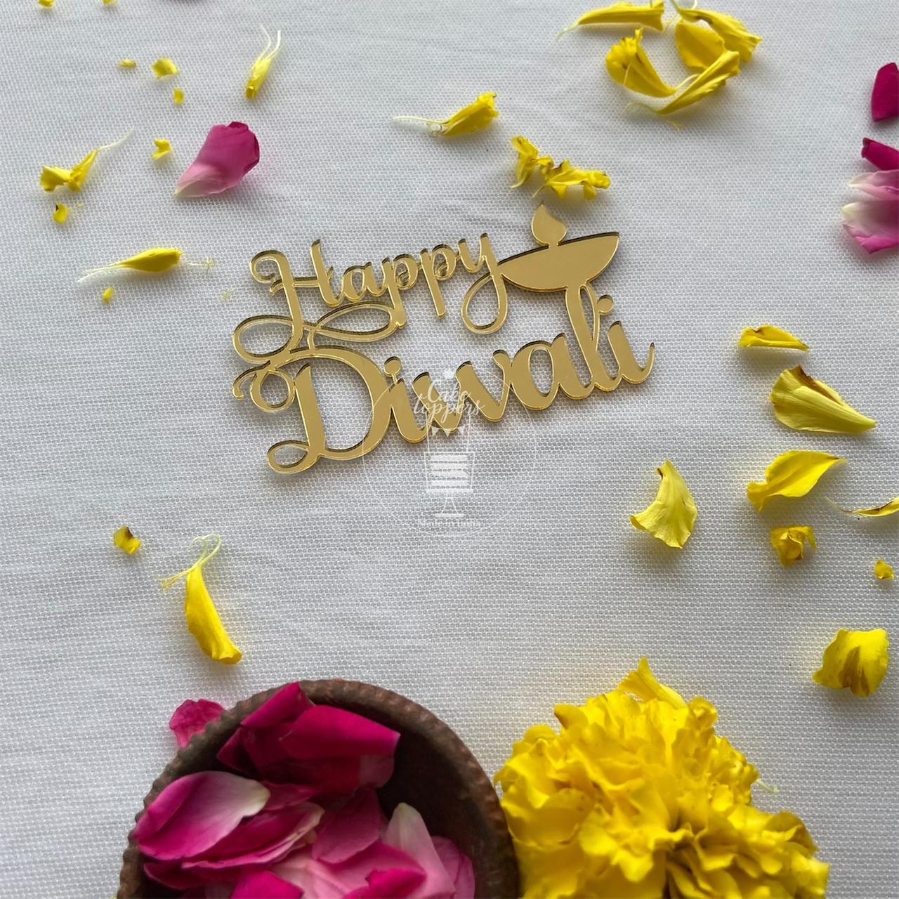 Happy Diwali acrylic tag, Diwali gift tag