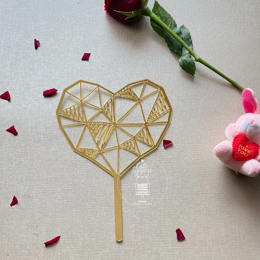 Heart Cake Topper - VDCT006