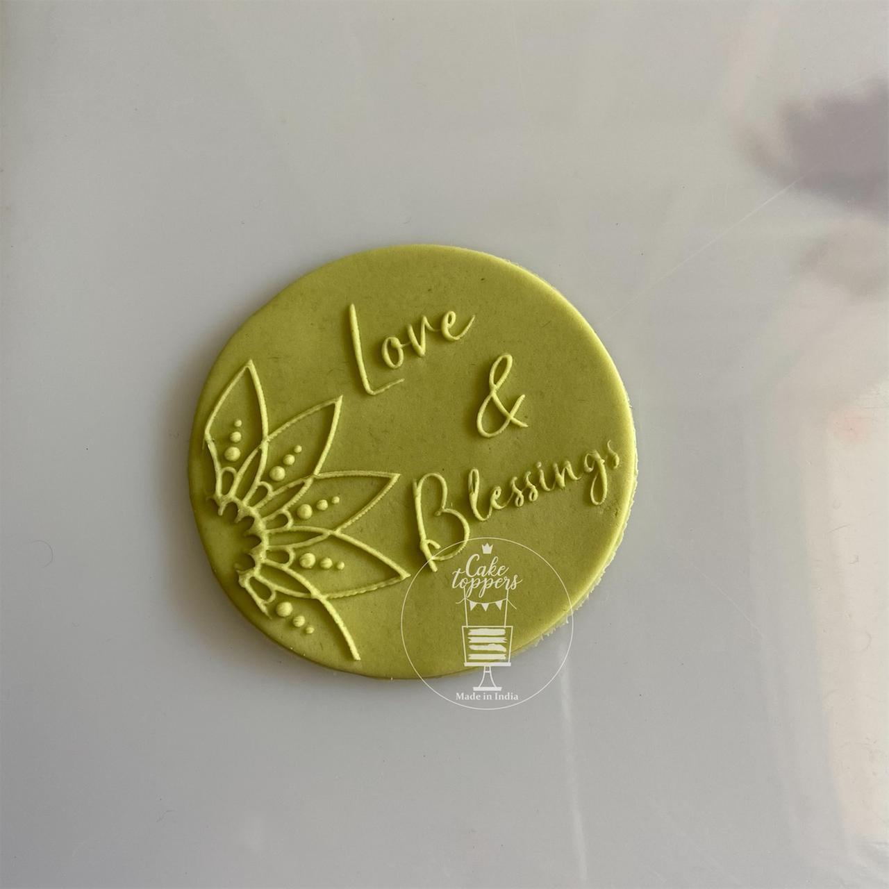 Love and Blessings Fondant Stamp / Debosser