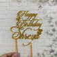 Personalized / Customized Happy Birthday Cake Topper with Name