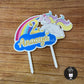 Personalized / Customized Unicorn Theme Cake Topper with Name PKCT045