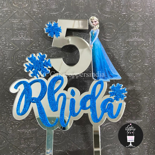 Personalized / Customized Elsa / Frozen Theme Cake Topper