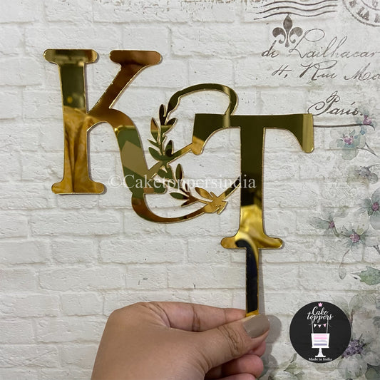 Personalized / Customized Cake Topper with Initials PICT017