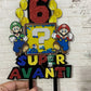 Personalized / Customized Super Mario Theme Cake Topper with Name and Age PKCT061