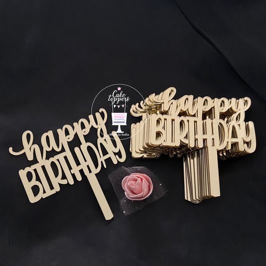 Small Happy Birthday Cake Topper